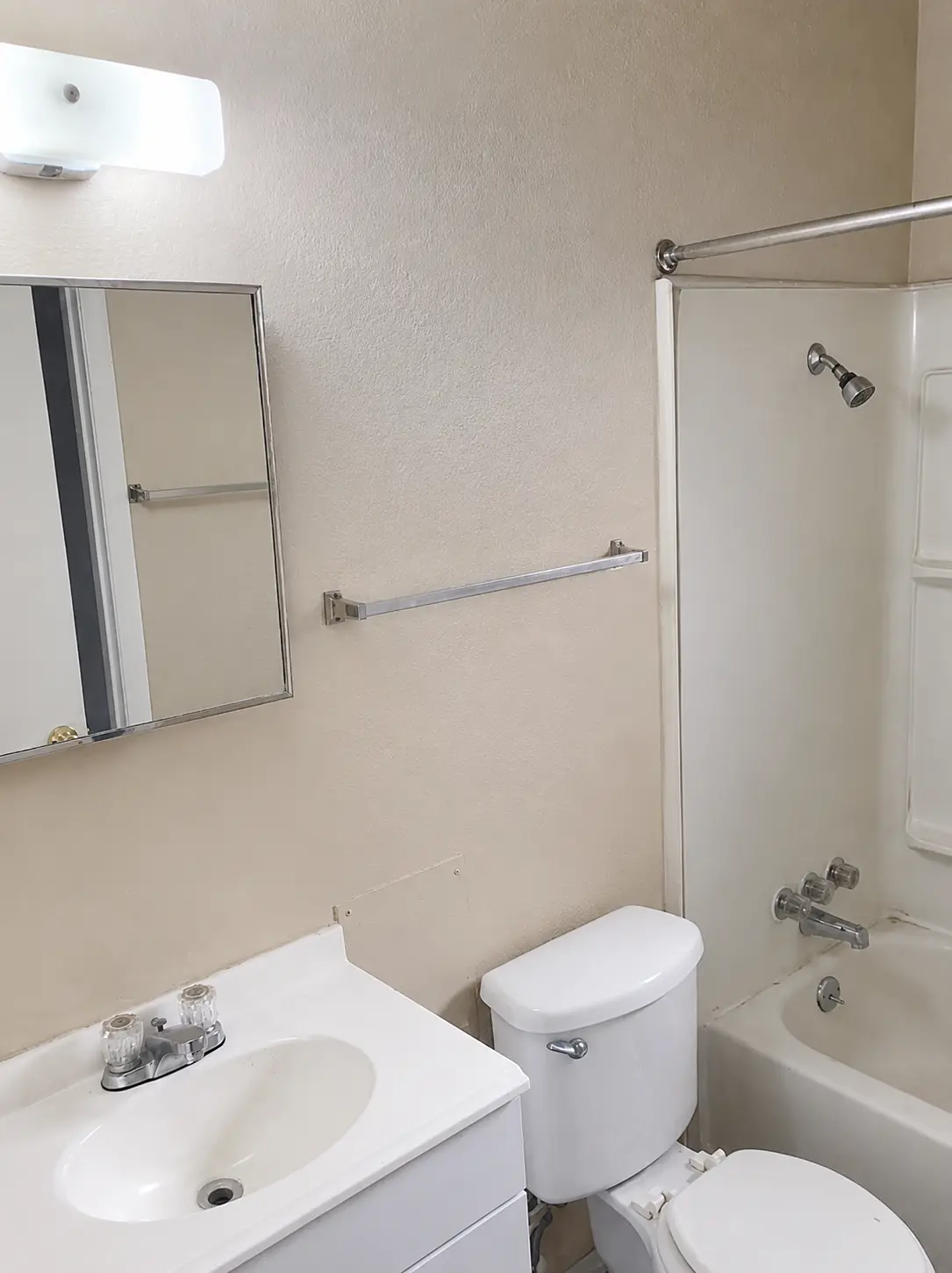 Full bath with tub and shower